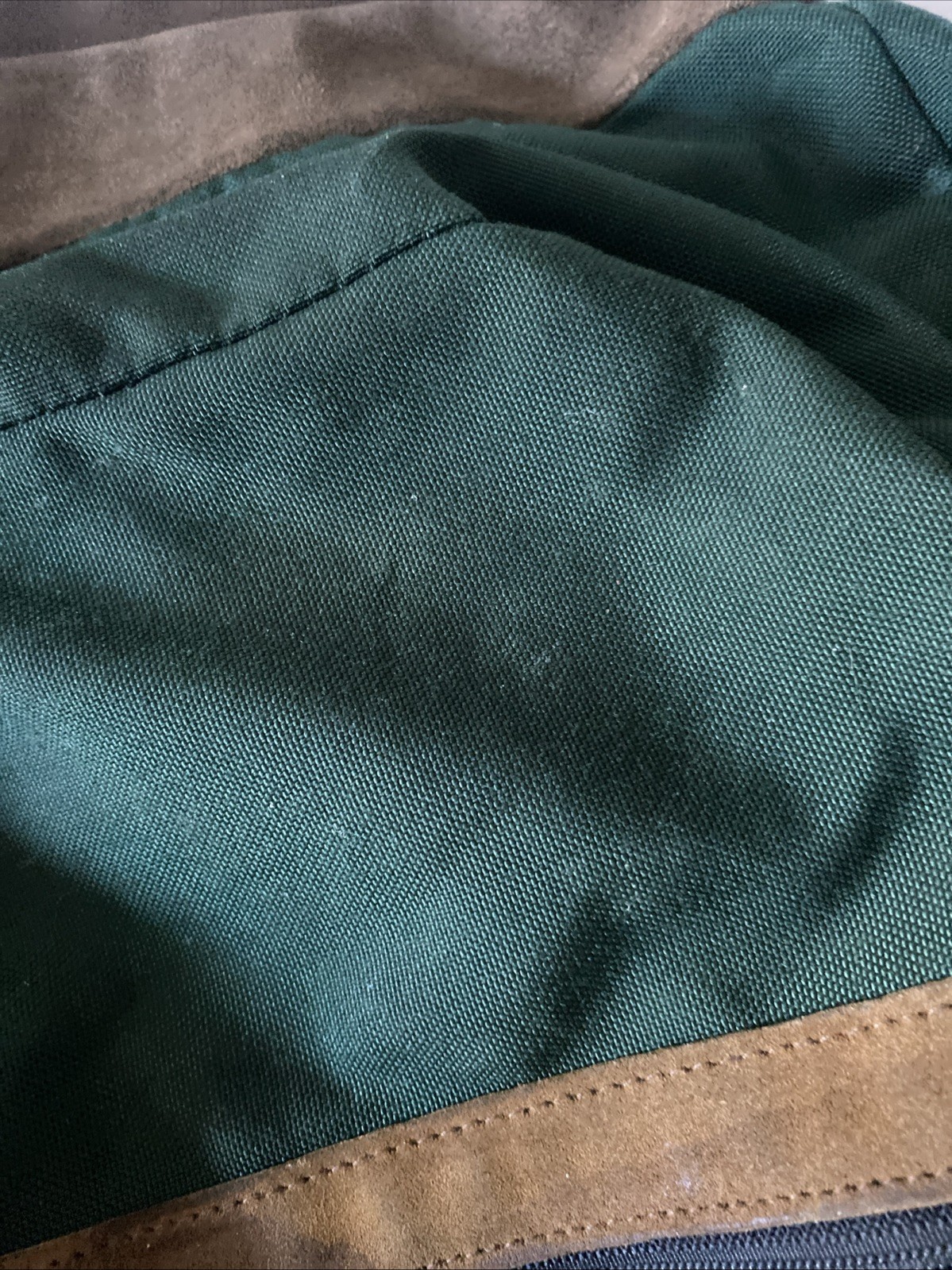 Vintage Jansport suede leather bottom backpack green classic school USA 90s
