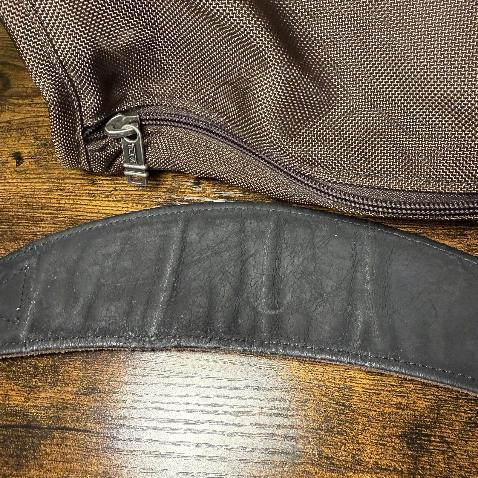 TUMI USA Alpha Brown Ballistic Duffel Weekender Carry-On Bag Luggage Gym
