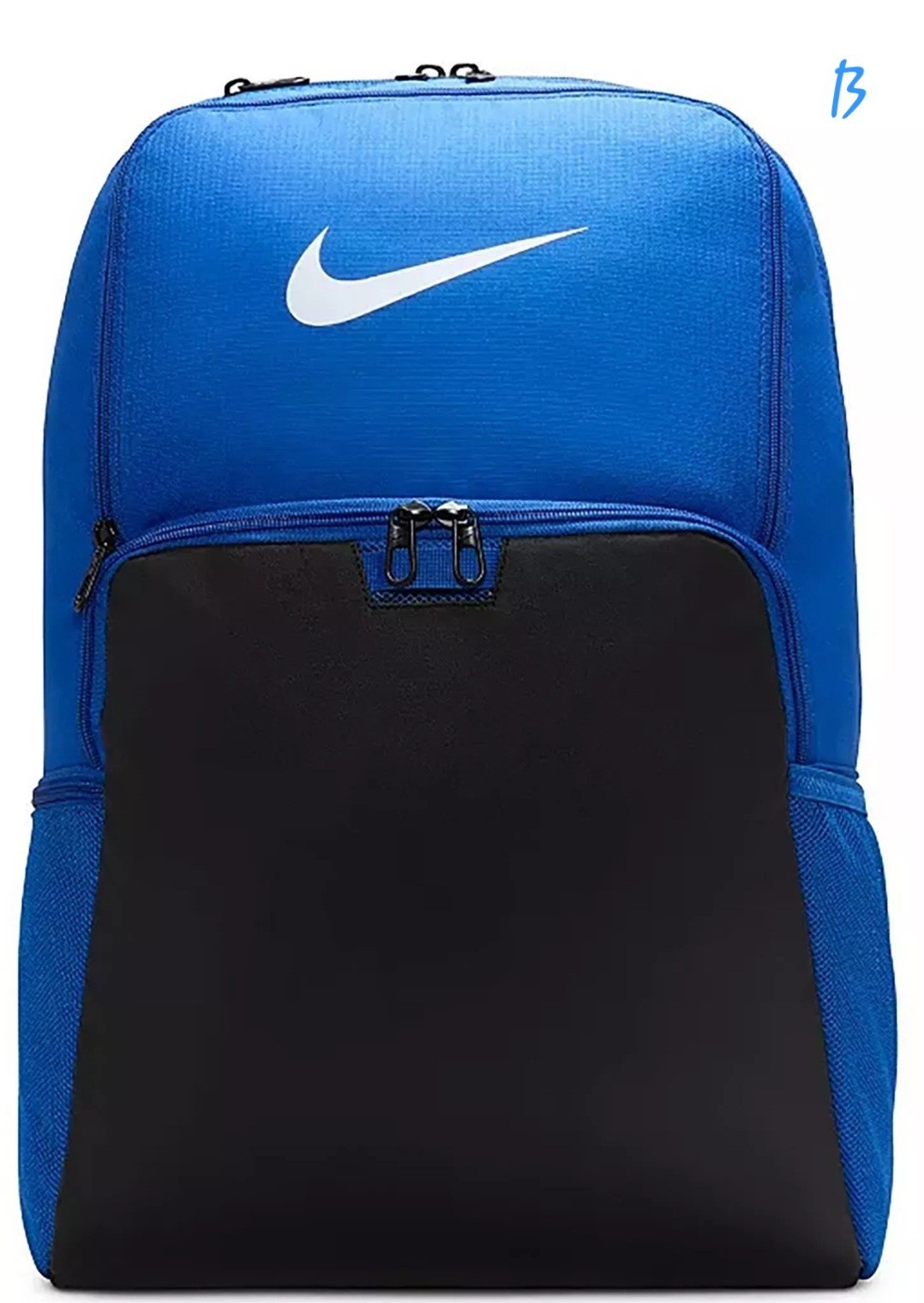 Nike Brasilia 9.5 XL Training Backpack Iron Blue Black White DM3975 480 NEW