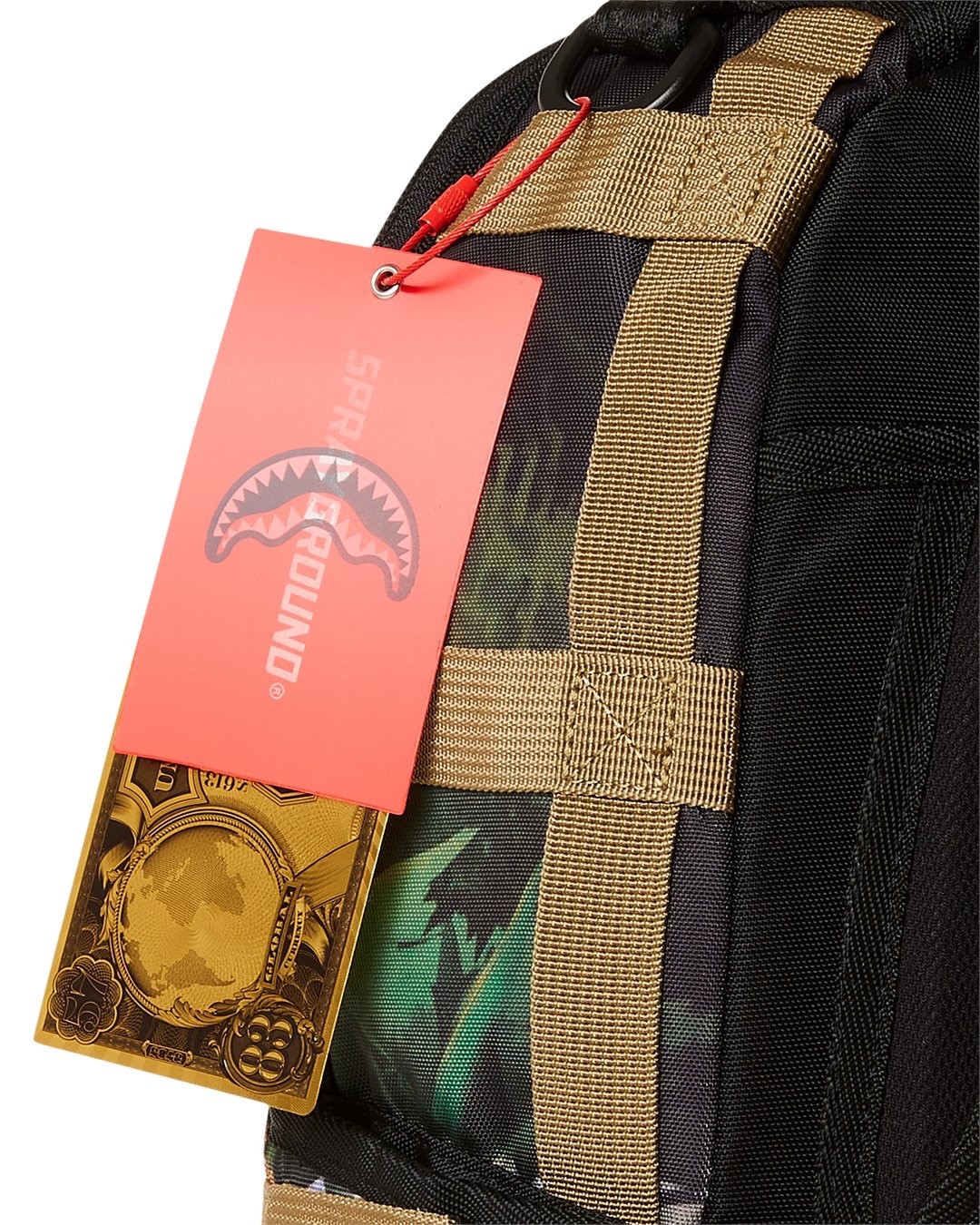 Sprayground Shark In Paris Half Graff Logo Backpack Black and White Books Bag