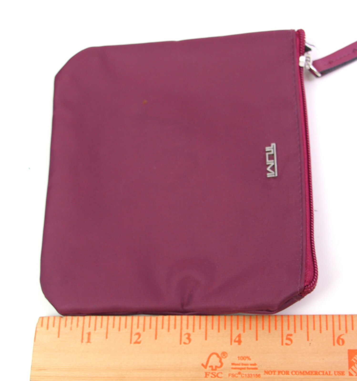 Tumi for DELTA MAGENTA NYLON CANVAS ZIP TOILETRY CASE SHAVING TRAVEL KIT EMPTY