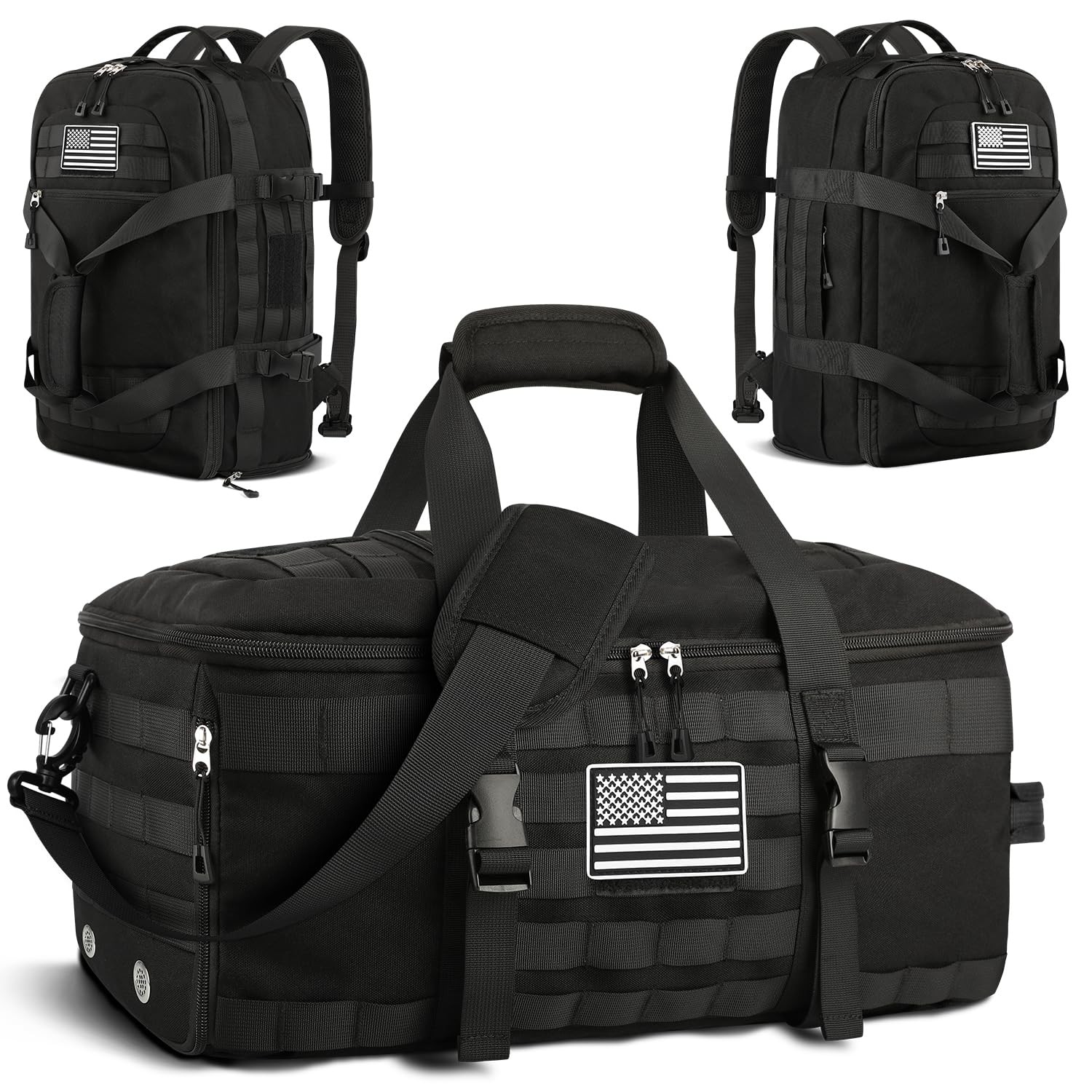 Gym Bags for Men Women, Tactical Duffle Bag Backpack with Shoe Compartment, 3…