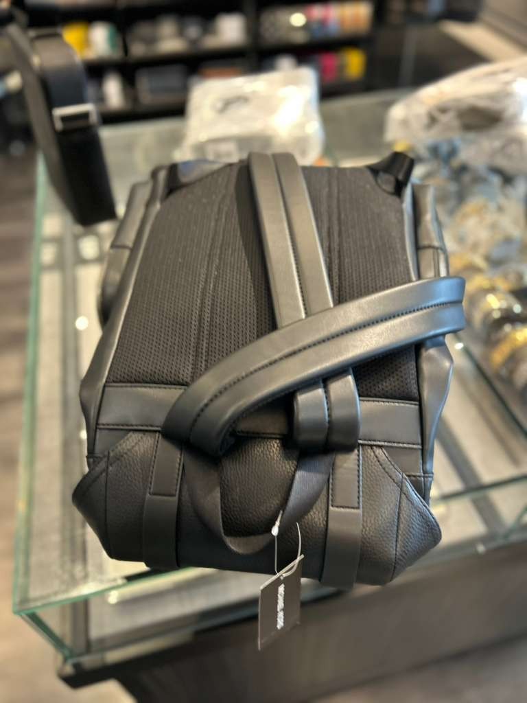 Michael Kors Cooper Men Leather Side Pocket Buckle Travel City Backpack MK