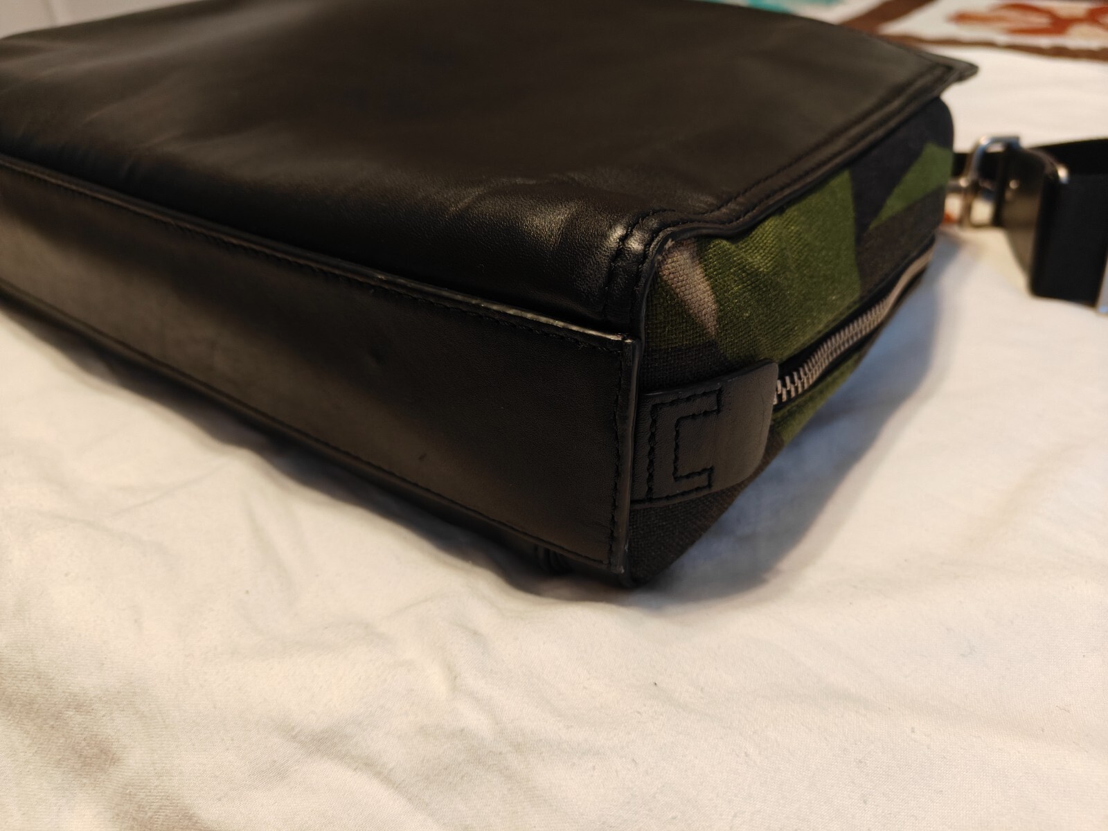 $495.00 Jack Spade Camo & Leather Split Brief Briefcase – Gently Used