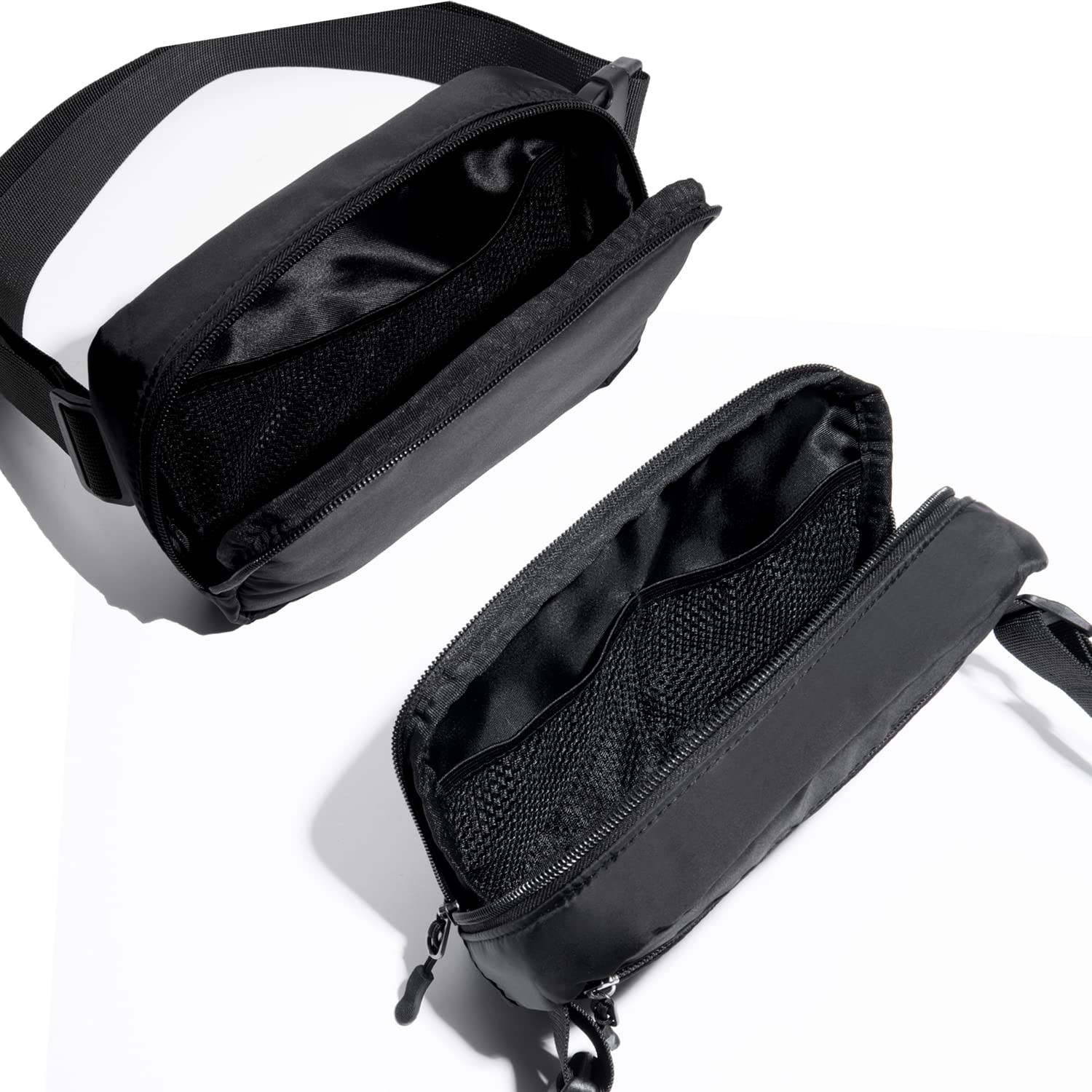 Belt bag Fanny pack crossbody bags for women 8 x 2 x 5.5 inches, black