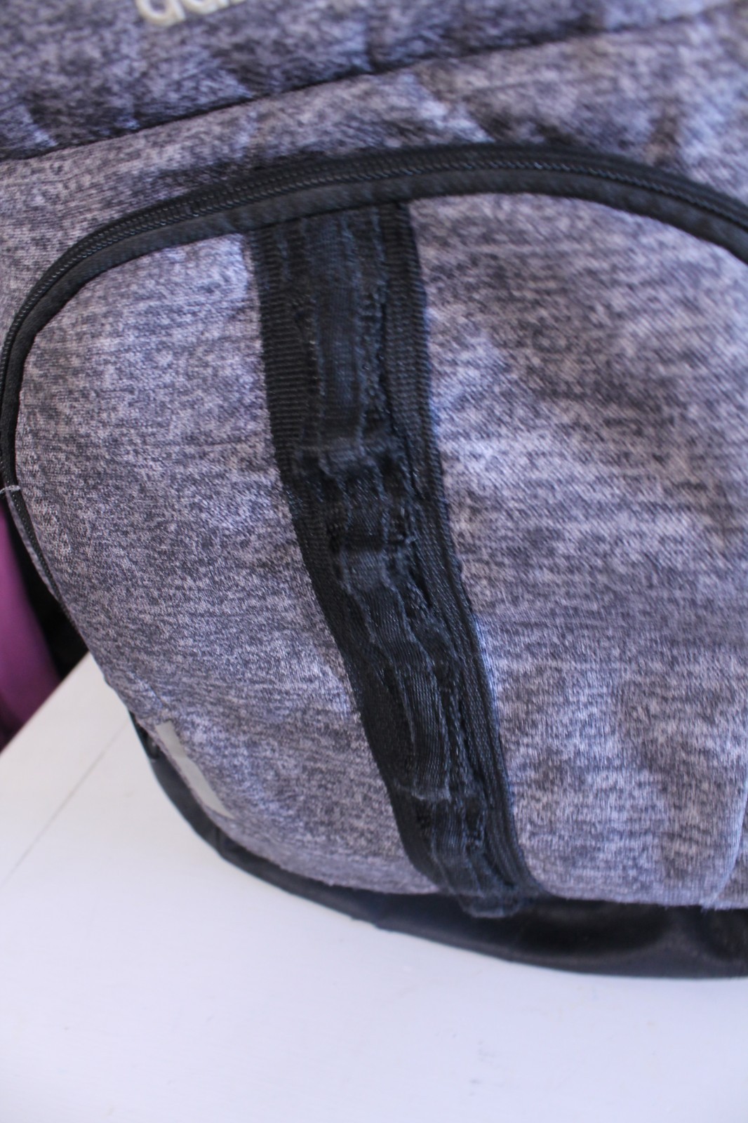 Adidas Backpack Heathered Gray LoadSpring School Gym Travel Book Bag Casual