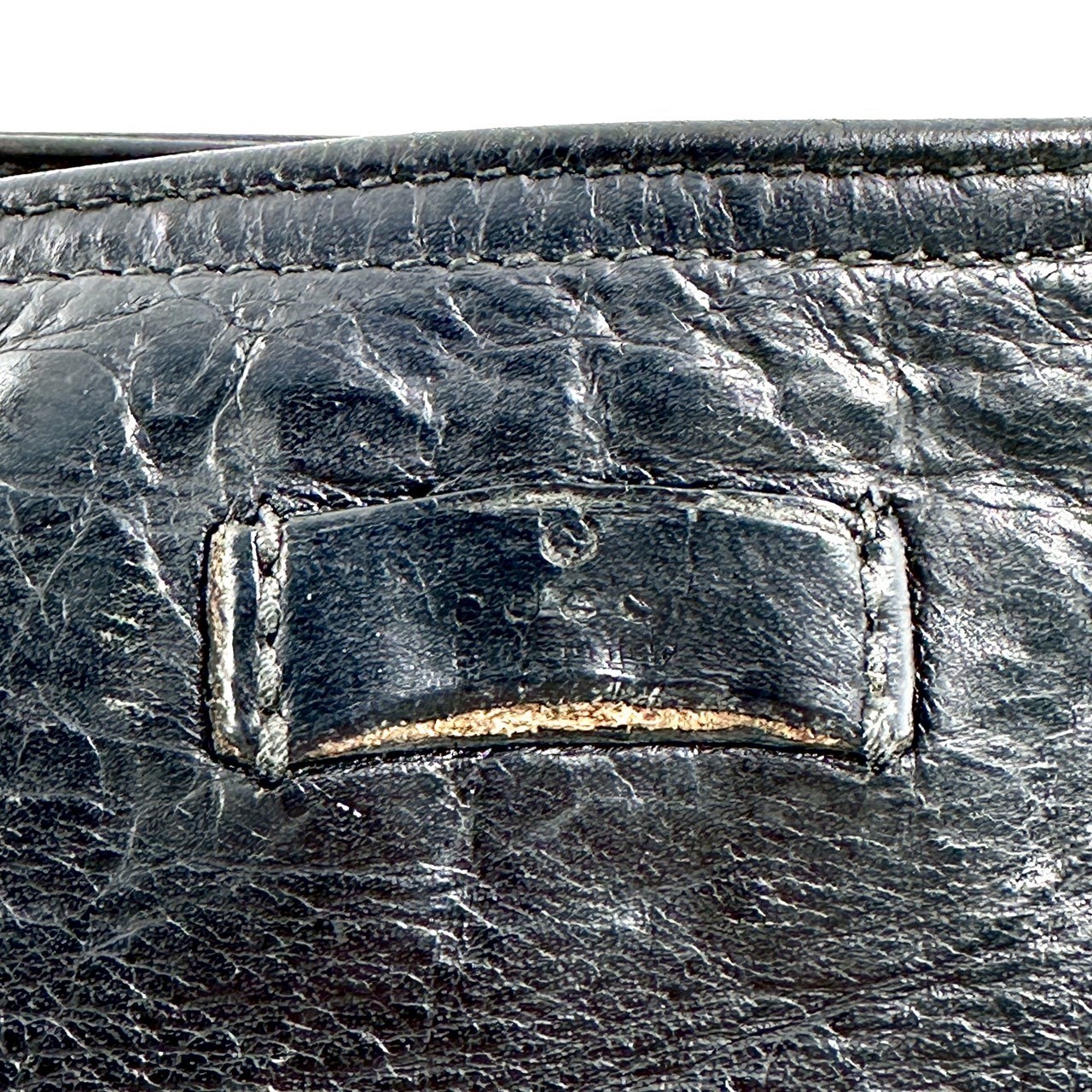 GUCCI Guccissima Messenger Bag Shoulder Bag GG Leather Black Authentic