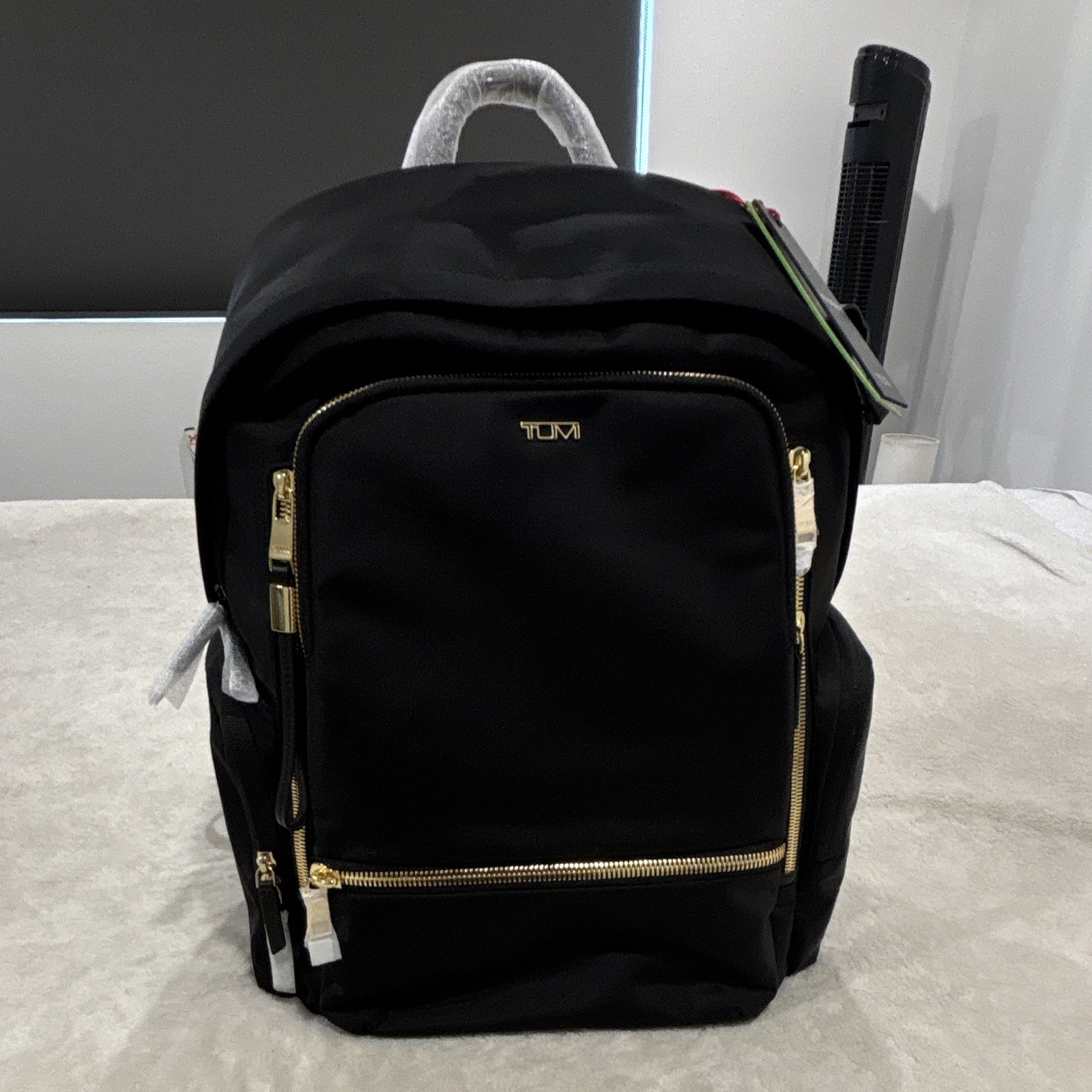 NWT Tumi Voyageur Celina Backpack Black Gold 146566-1041 Luxury Travel Laptop