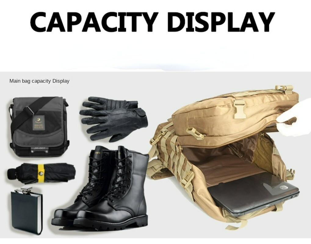 Outdoor Tactical Backpack Mountaineering Multi Functional Combination Backpack