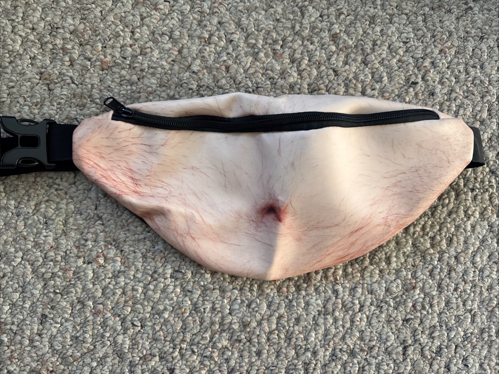 HILARIOUS FANNY PACK FOR MEN ,FAT HAIRY BELLY BUTTON LARGE FANNY PACK, DAD BAG