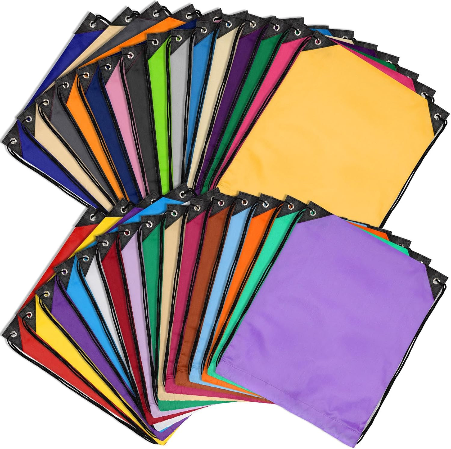 64 PCS Drawstring Bags Bulk Drawstring Backpack Draw String Bag Cinch Sack for G