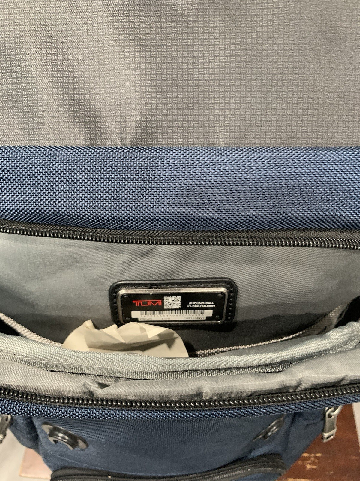 Tumi Alpha Bravo Top Flap Lid Backpack $595 Navy
