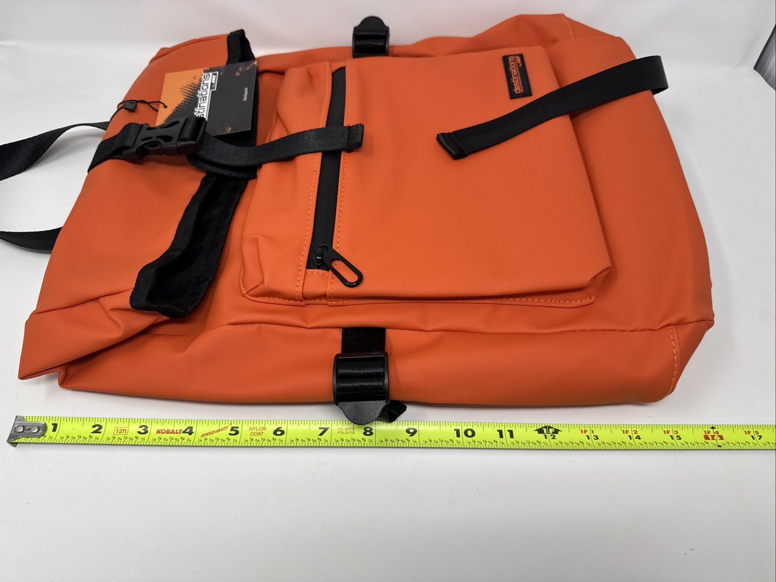 Airs Bold Expandable Travel Backpack Orange Roll Top Laptop Bag NWT Destinations