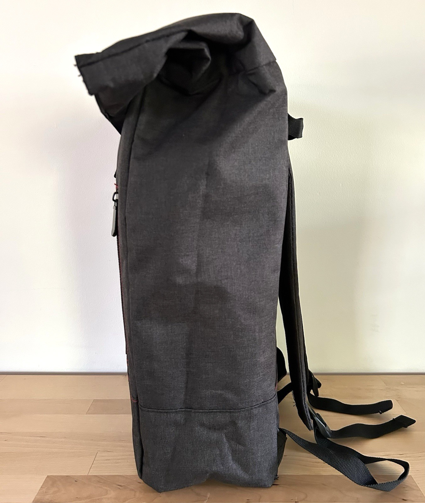 Chipotle Roll Top Backpack Limited Edition Gray Employee Gift Spell Out Fastfood