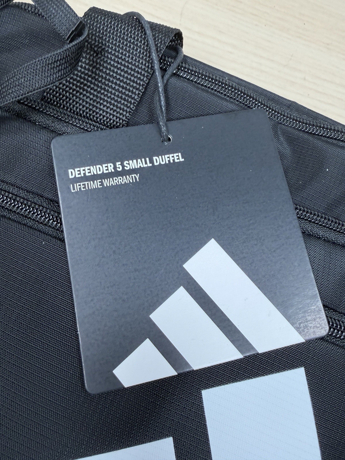 Adidas Defender 5 Small Duffel / Gym Bag Black/White 17″x 11.5″x 11.75″