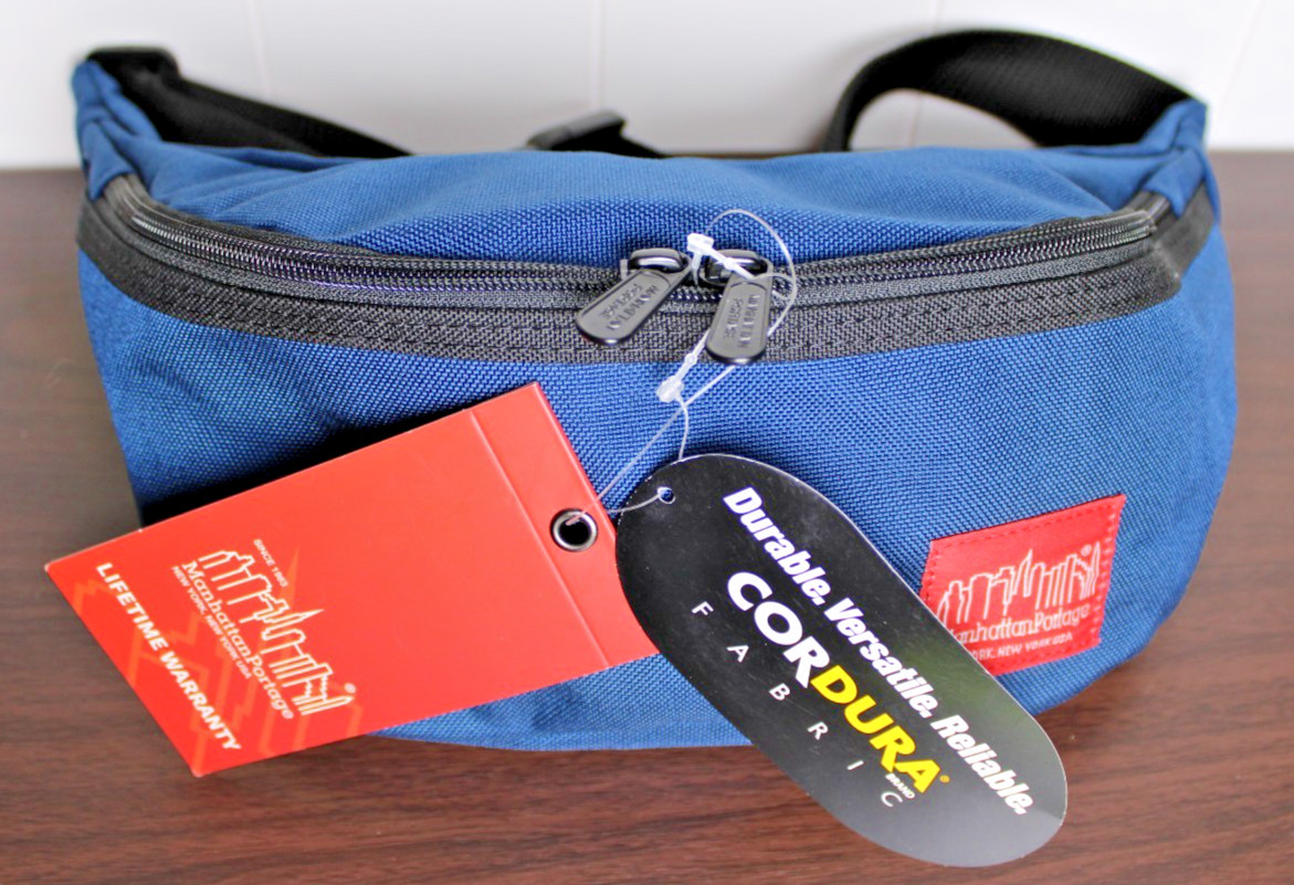 Manhattan Portage Brooklyn Bridge Waist Bag Fanny Pack NAVY BLUE Retail $45