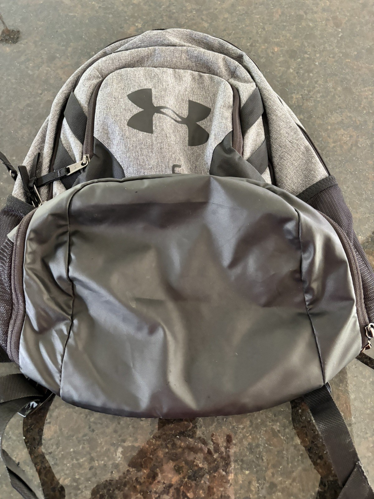 Under Armour Hustle 5.0 Backpack Storm Black Grey Clean Built To Handle Anything