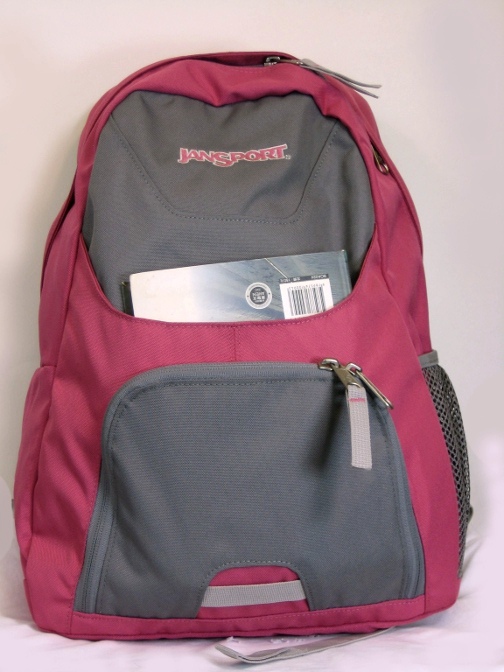 Jansport BookBag/BackPack: Alloy (Pink/Gray)