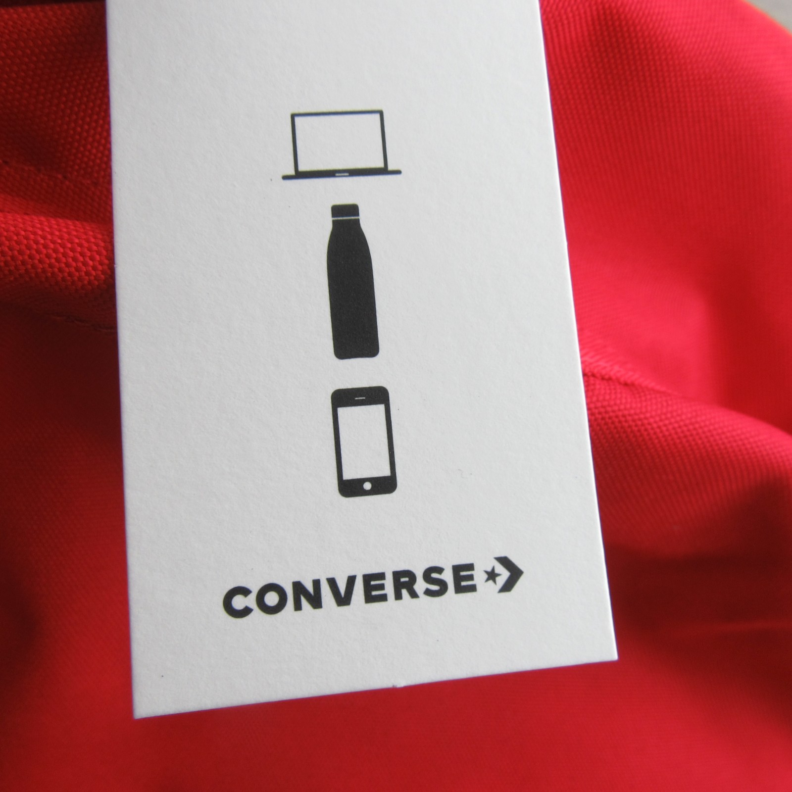 Converse Go 2 Red Backpack (24L) Laptop School Travel Bag NEW 10020533-A19