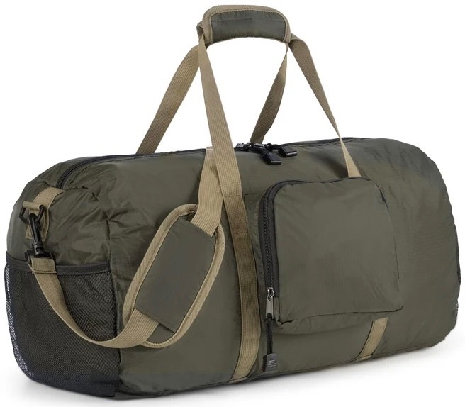 GO PAC Weekender Duffle 35L 100% Nylon Ripstop Bag NIGHT FOREST Lightweight NEW