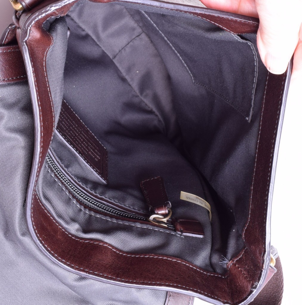 COACH Bleecker Map Bag 70942 Brown Leather Flap Men Crossbody EUC