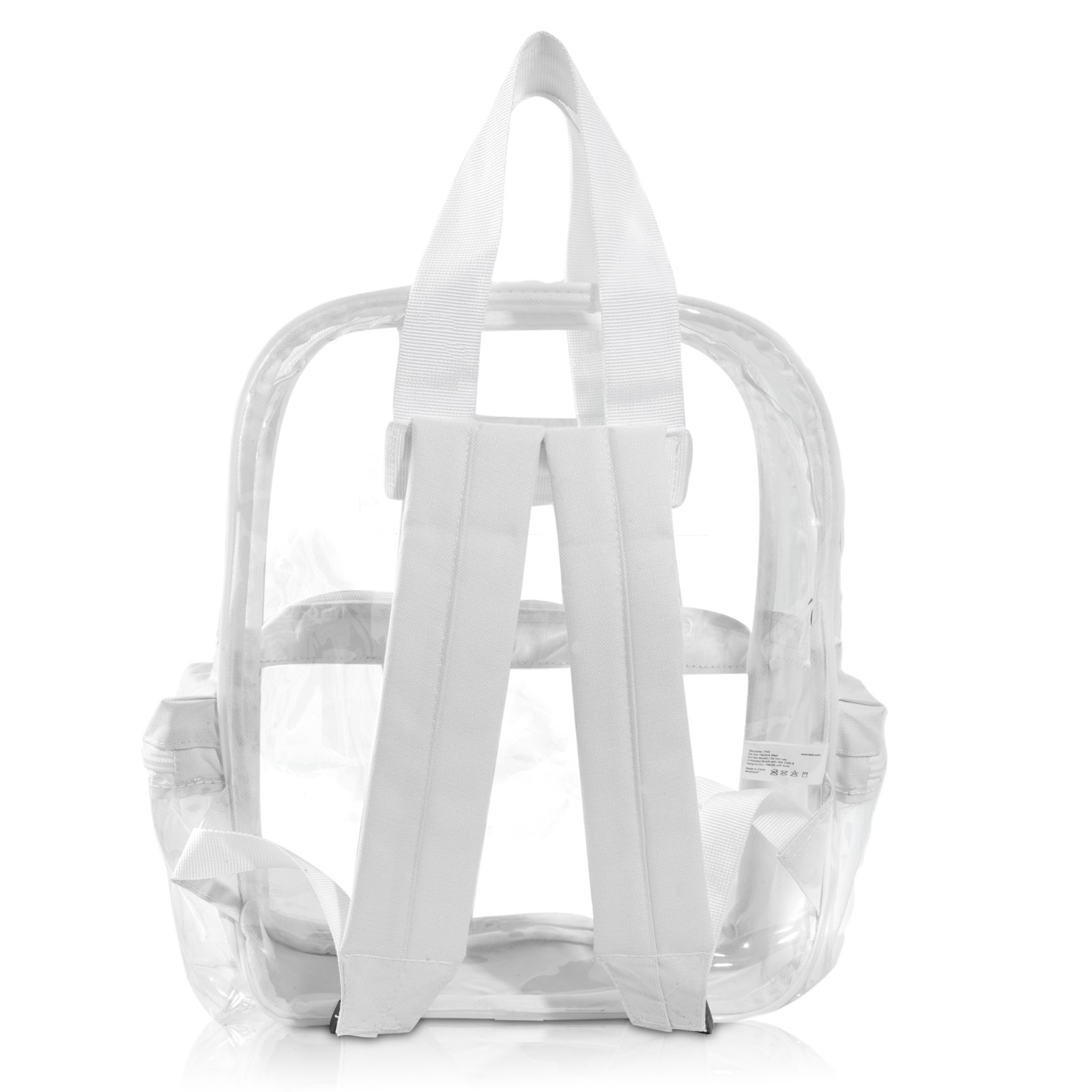 DALIX Clear Backpack School Pack See Through Bag in White Free Shipping