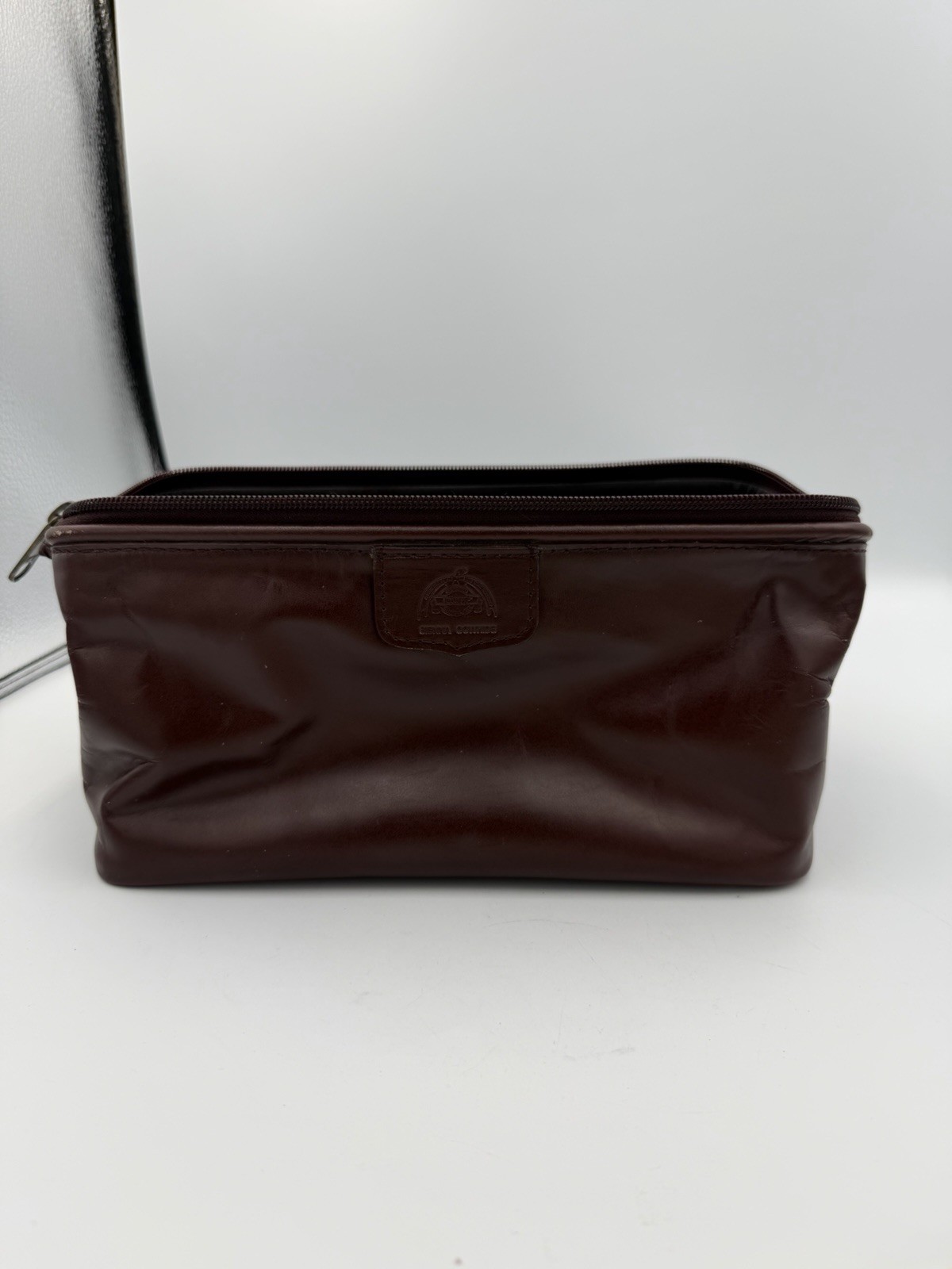 Vtg Genuine Dopp Brand Sienna Cowhide Leather Travel Kit Toiletry Bag Brown