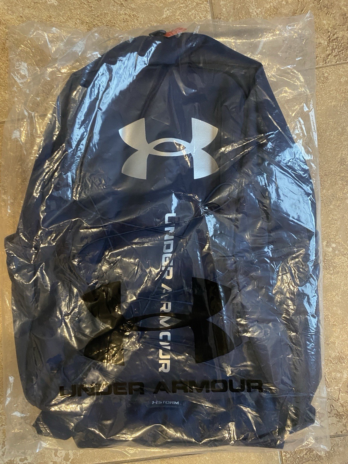 Under Armour UA Hustle 5.0 Storm Backpack Static Blue Grey Metallic Bag Laptop
