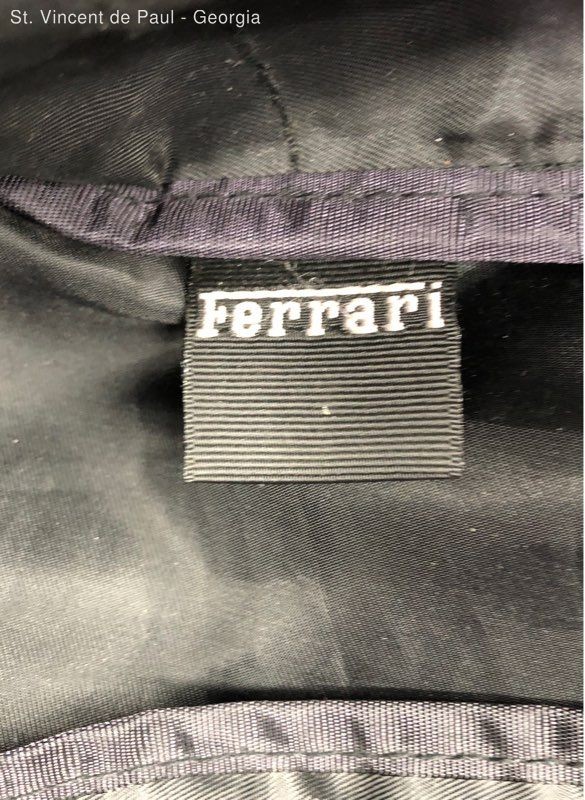Original 2002 Ferrari Black Bookbag Backpack Great Condition Officially Licensed