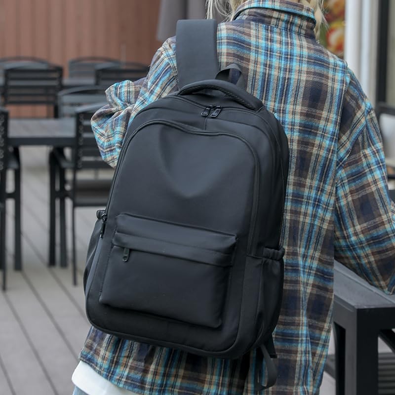 Black Cute Aesthetic Backpack for School Supplies College Backpack for Teen
