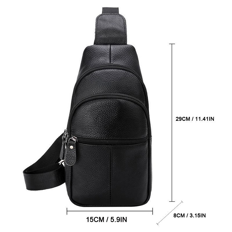 Men’s Genuine Leather Crossbody Bag Stylish Shoulder Bag for Commute Casual Work