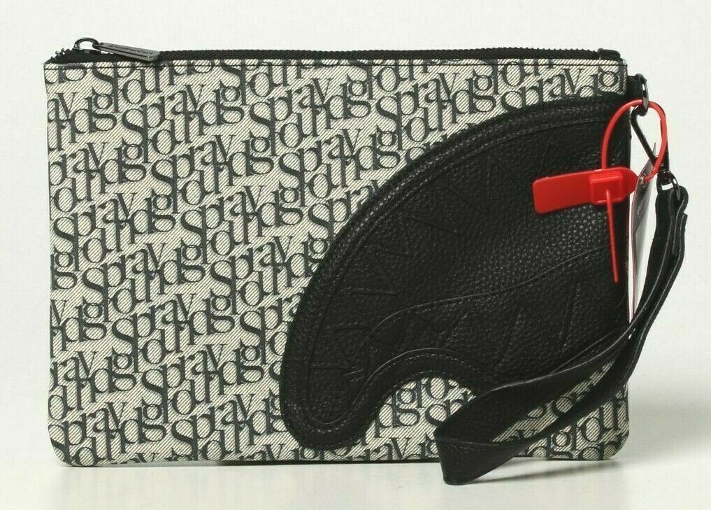 Sprayground Pochette SG All Day Crossover Cultch Shark B3906 Paris Monogram Bag