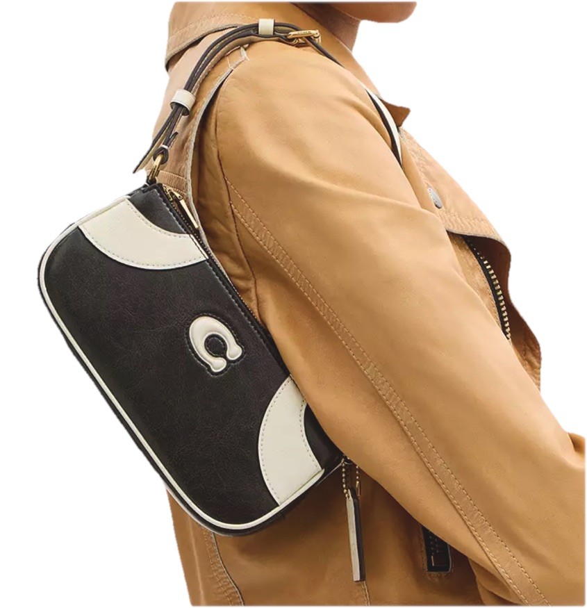 Coach Coachtopia Bowling Small Shoulder Bag Upcrafted Leather/Black/White CFB01