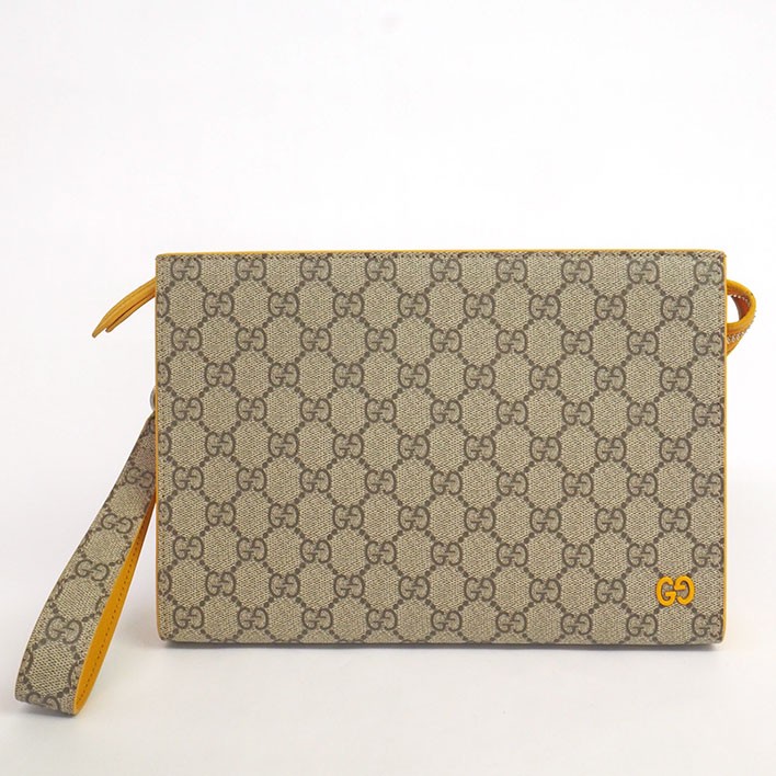 Gucci Small Pouch Double G GG Supreme 768255 0416 Clutch Bag