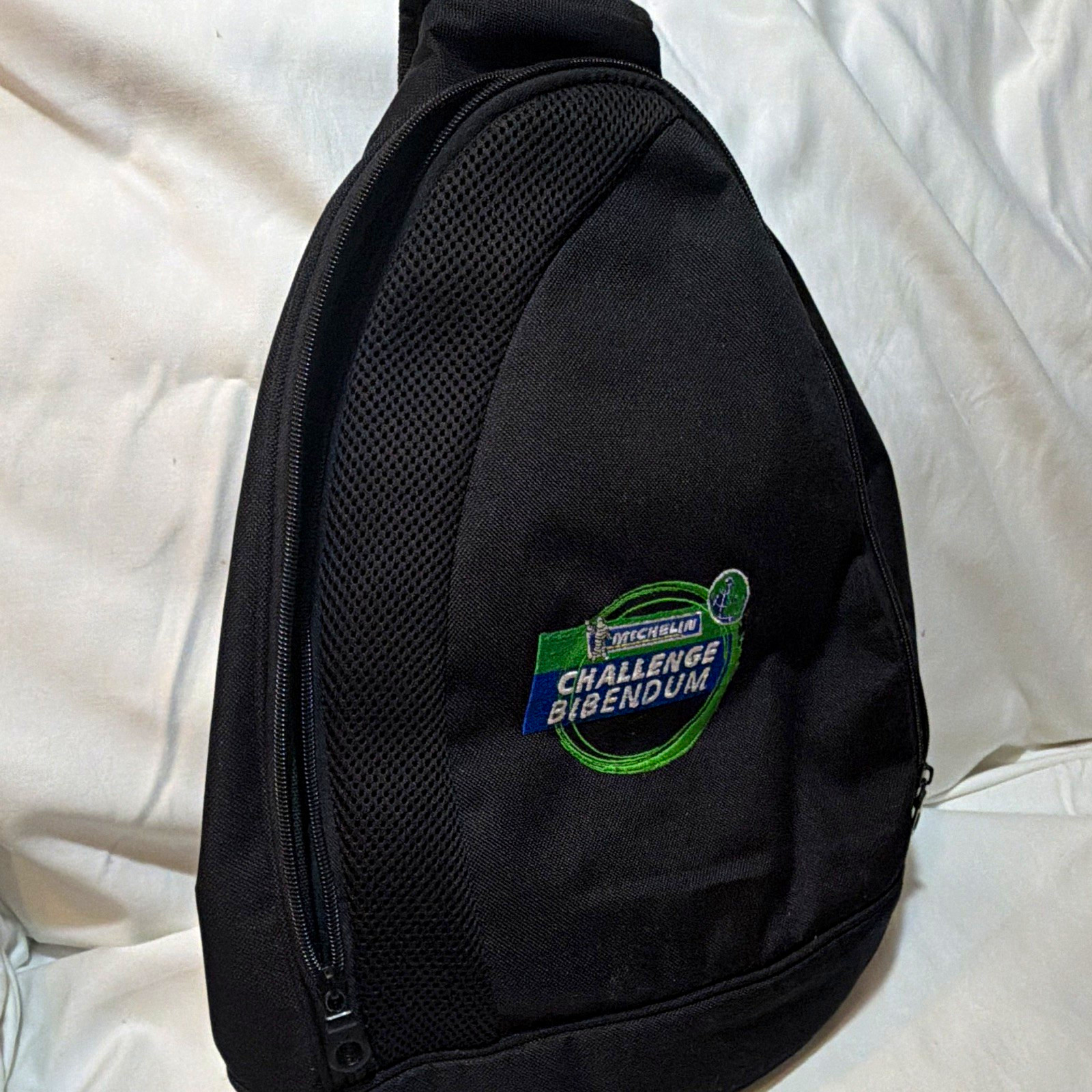 Gemline Michelin Challenge Bibendum Black Sling Crossbody Bag Zip Medium Pockets