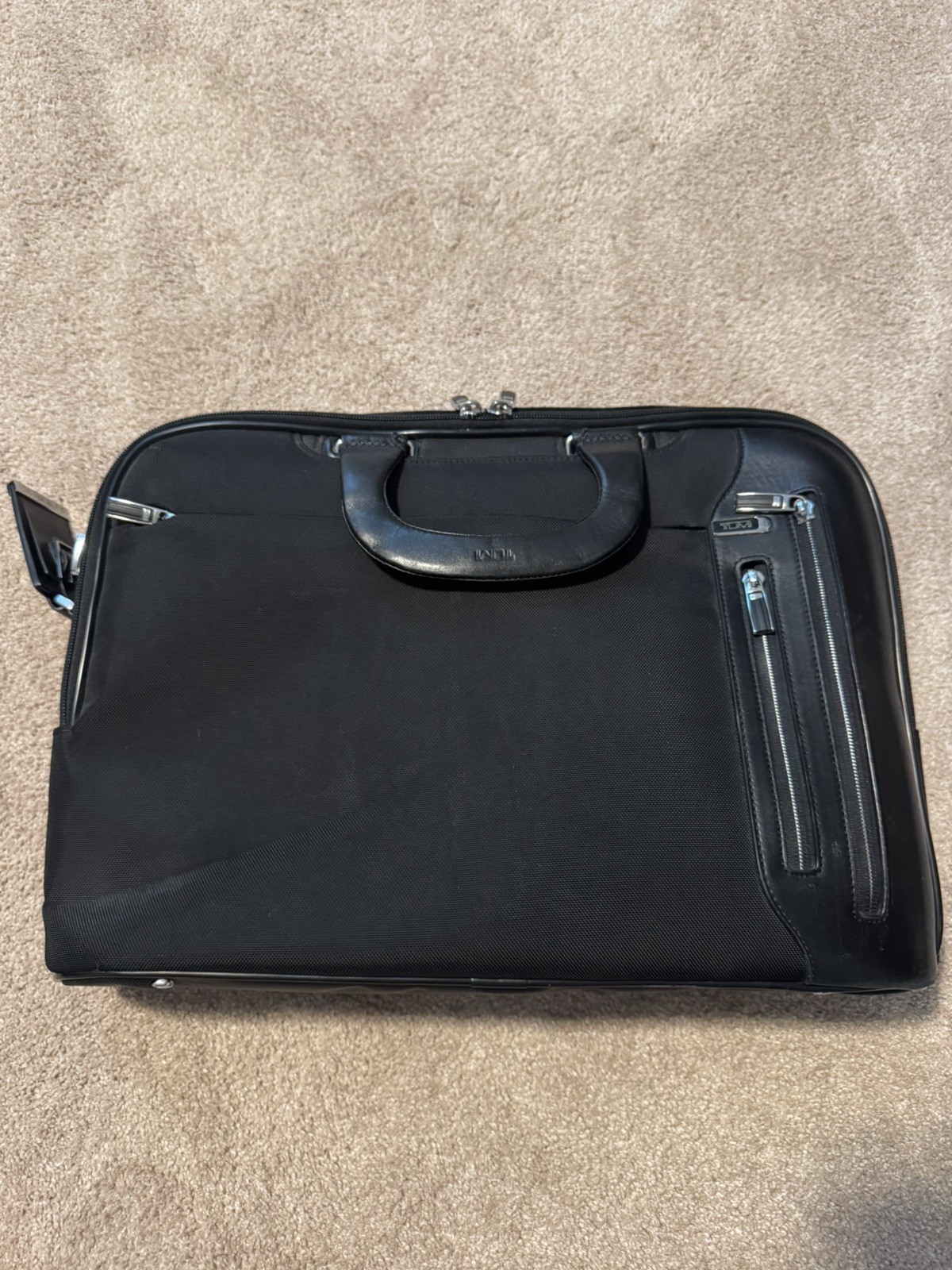 TUMI ‘Arrive Narita’ Black Nylon / Leather Laptop Briefcase – 25611D