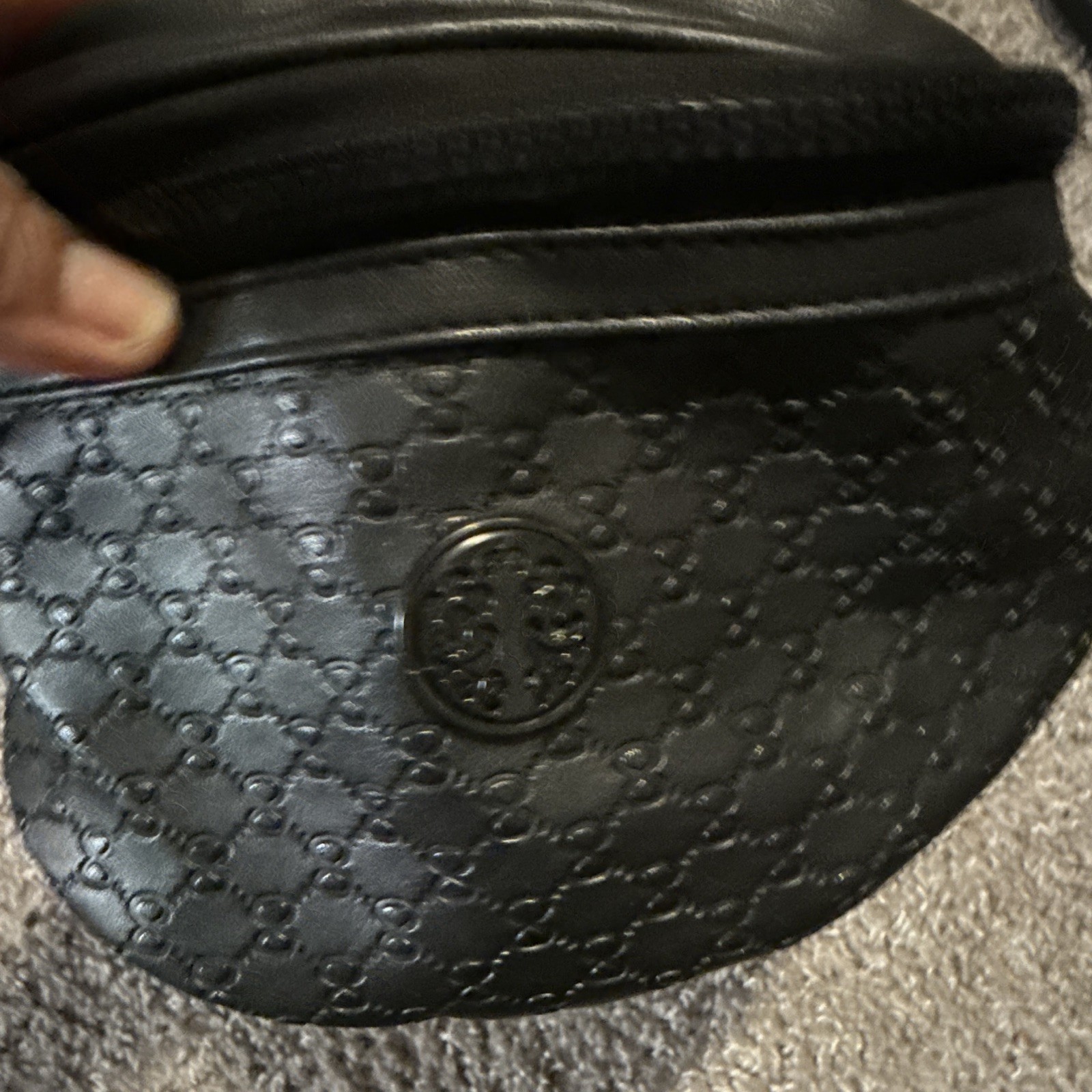 Black Logo Belt Bag Fanny Pack Zip Closure Adjustable Waist Strap Unisex M