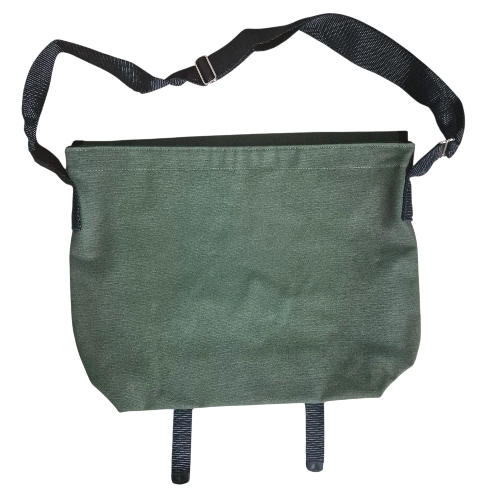 De Martini Messenger Bag Large Green Canvas “Washington Square Films” Logo