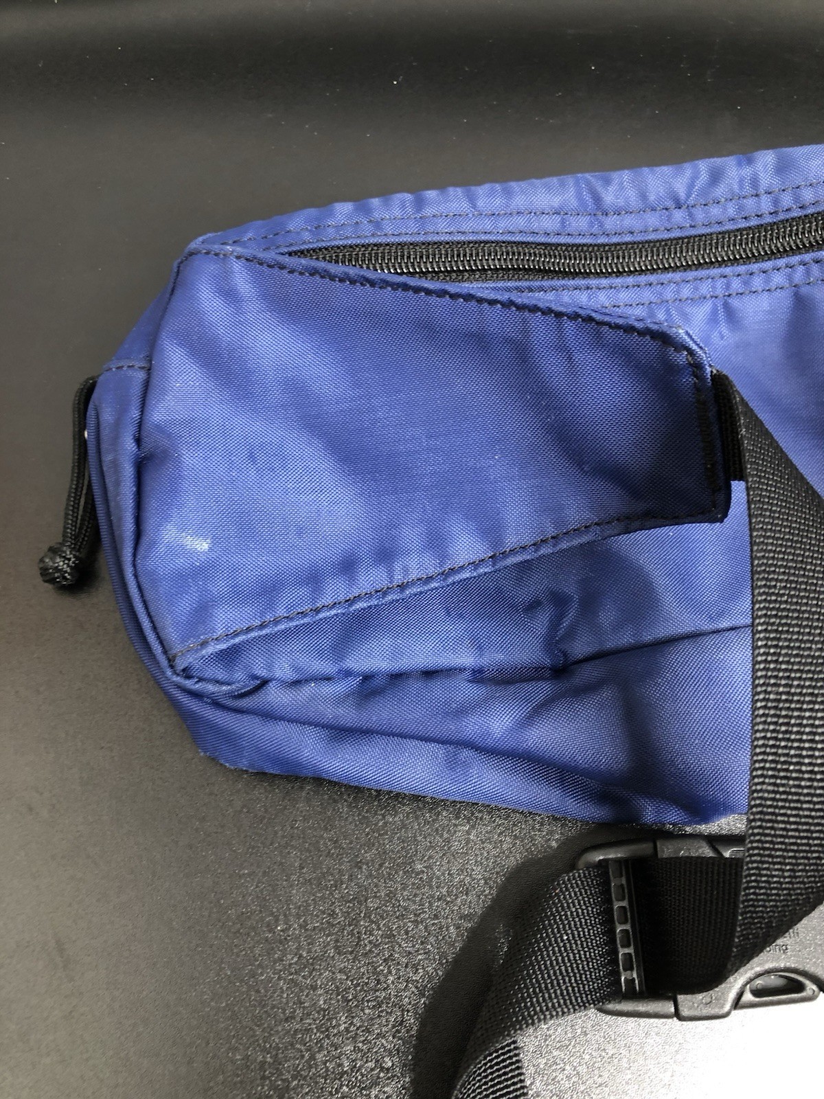 Vintage Nike Dark Blue & Black Fanny Pack Waist Bag White Tag Buckle EUC