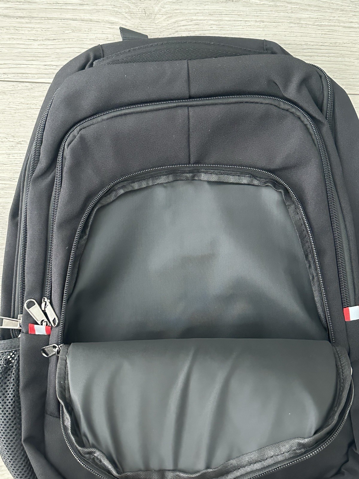 Kaiser Permanente Durable Zipper Pocket Work School Travel Black Backpack