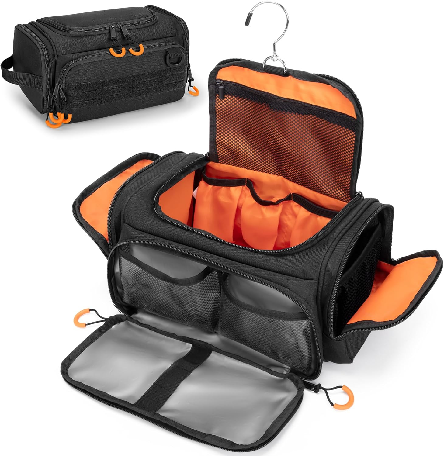 Tactical Toiletry Bag for Men, Hanging Hygiene Bag, Travel Dopp Kit Organizer