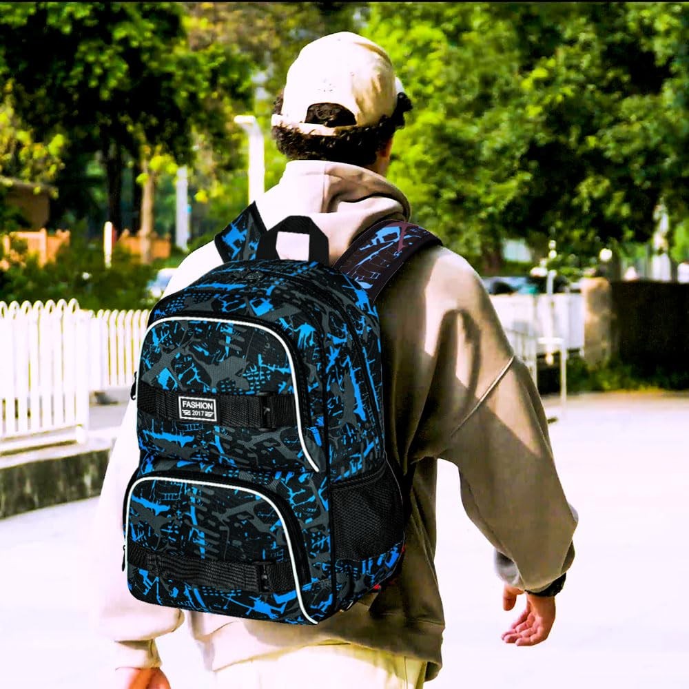 17 Inches Backpack for Boys Men, 3Pcs College Laptop Backpacks with Lunch Bag…