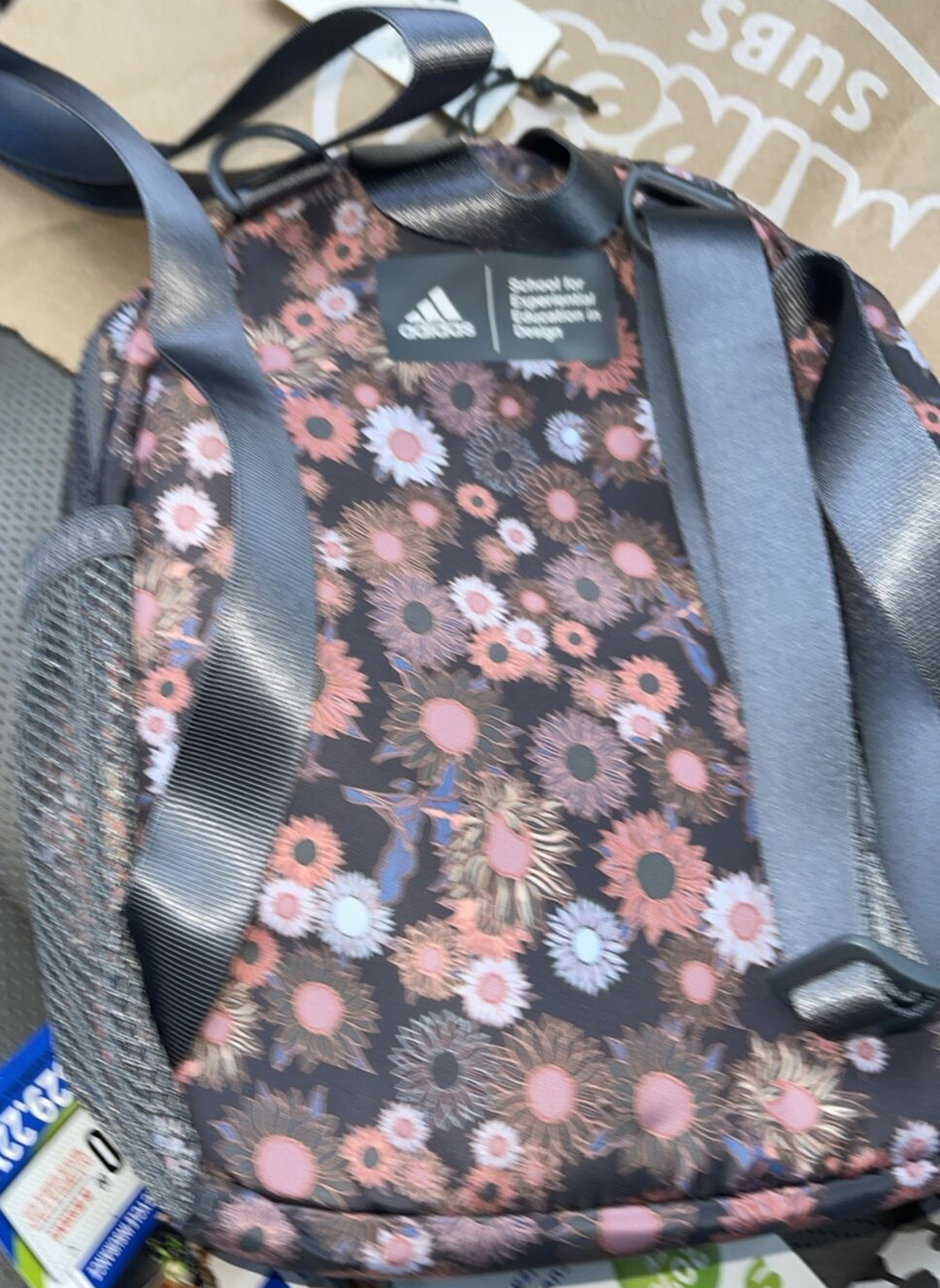ADIDAS Linear 3 Mini Backpack 5153175 Floral/ Dark gray NWT