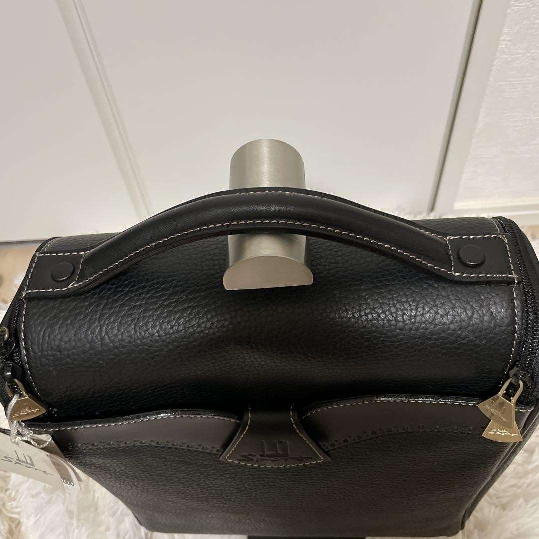 Dunhill Black Leather Briefcase Business Bag 38cm