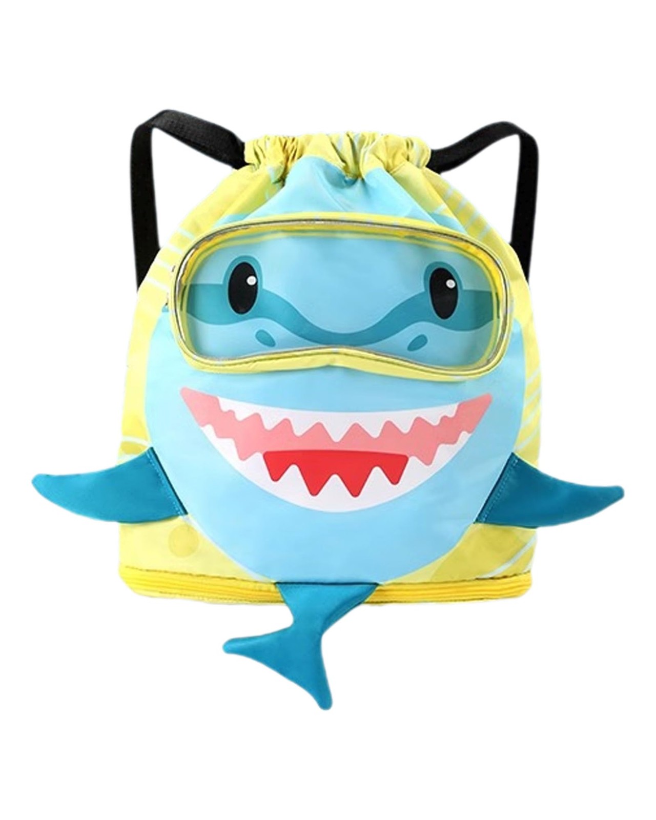 Drawstring Gym Bag Swim Bags,Waterproof Cute Big Shark Draw String Sackpack B…