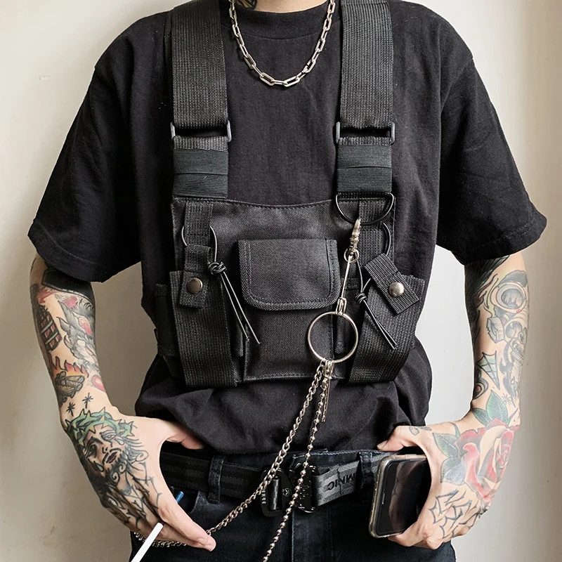 Functional Tactical Chest Bag Unisex Walkie-talkie Pack Reflective Vest Streetwe