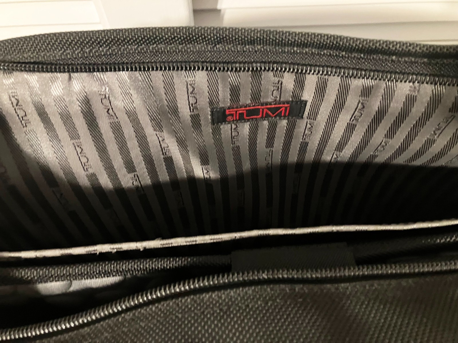 TUMI Alpha Black Ballistic expandable Laptop Business Briefcase 26041D4