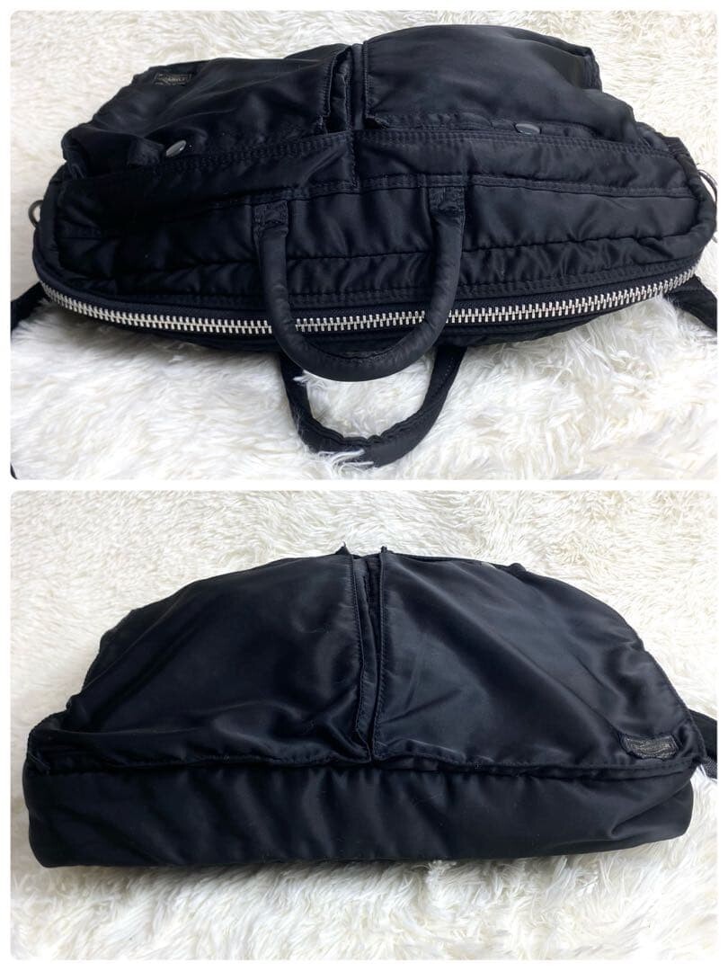 PORTER TANKER 2Way Nylon Vintage Briefcase Shoulder Bag Black Auth Made in JAPAN