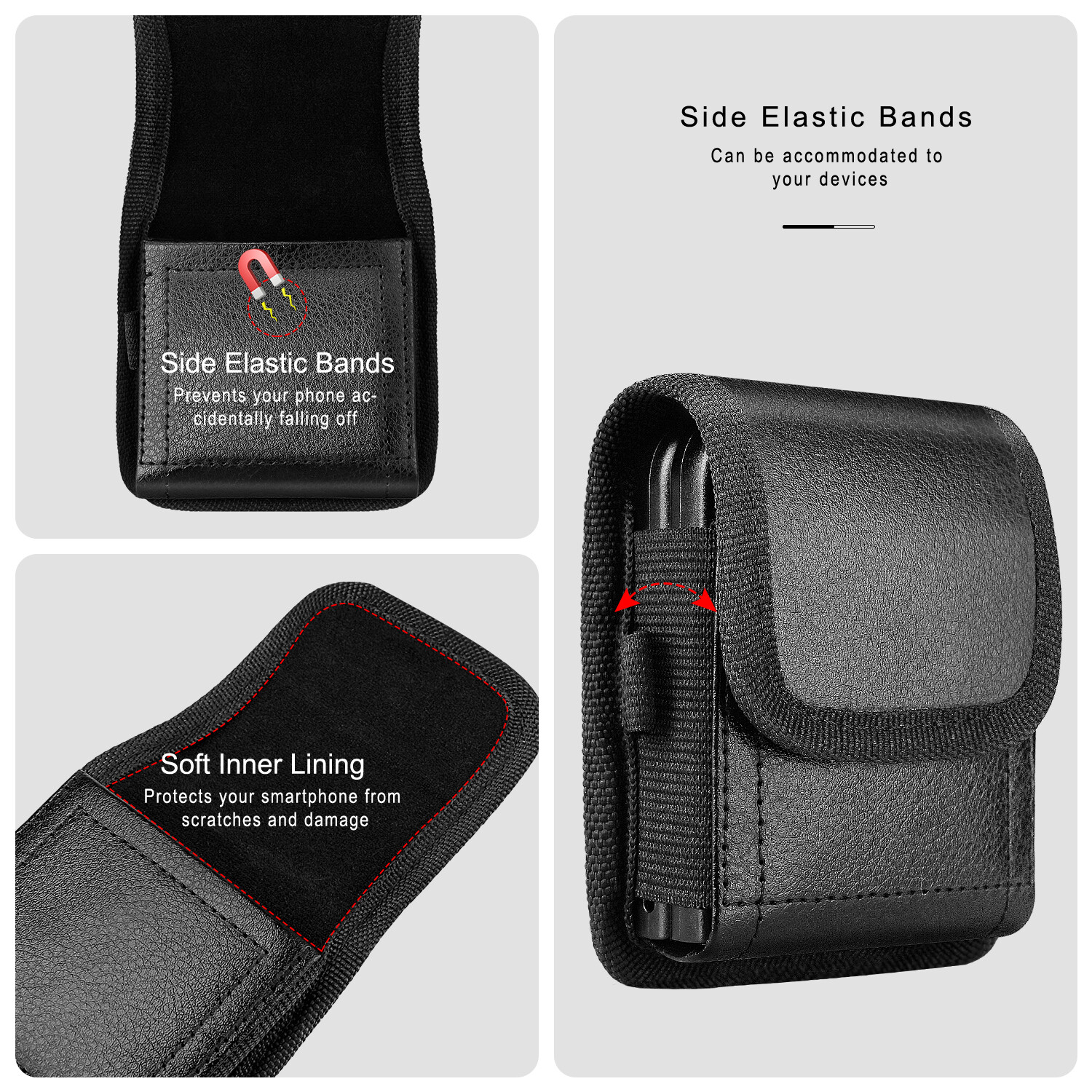 Leather Pouch with Belt Clip Holster Belt Case For Samsung Galaxy Z Flip 3/4/5/6