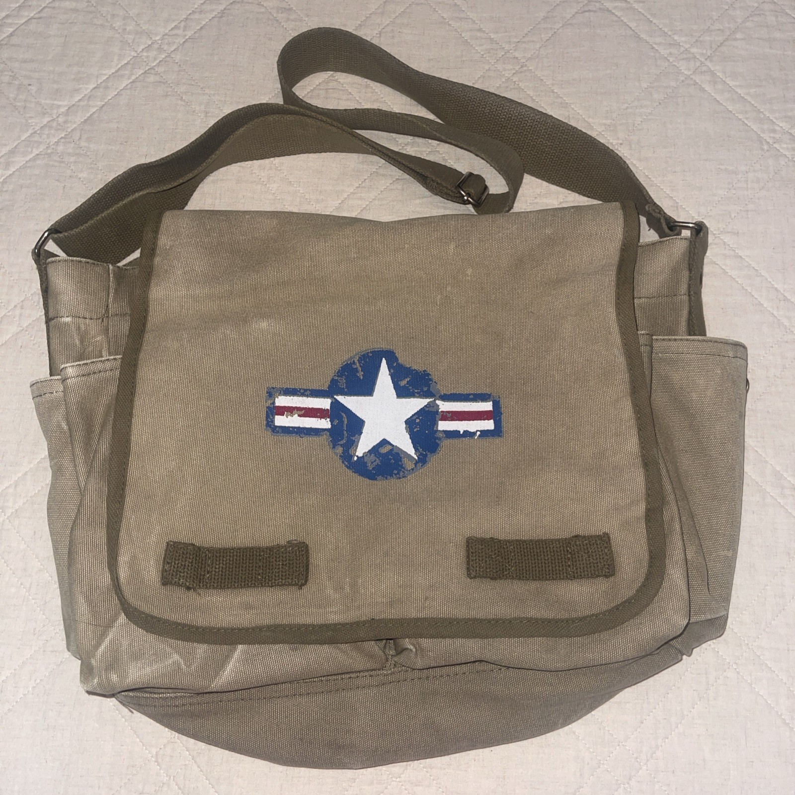 ROTHCO Air Corps Heavyweight Classic Messenger Bag Olive Drab #9756 15″x11″x6″